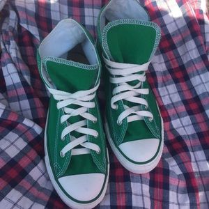 Green converse high tops!